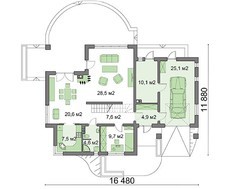 Двухэтажный особняк с просторной террасой