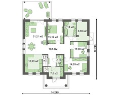 Изящный особняк с колоннами