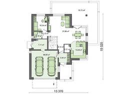 Двухэтажный особняк с мансардой и гаражом на два авто