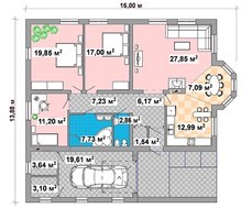 Современный коттедж с тремя спальнями