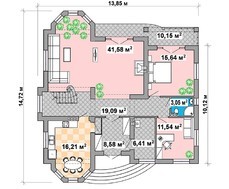 Двухэтажный особняк с пятью балконами