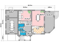 Двухэтажный жилой дом с просторными помещениями