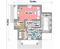 Двухэтажный дом на 3 спальни со встроенным гаражом