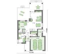 Двухэтажный жилой дом с просторным гаражом