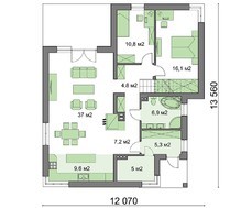 Проект двухэтажного красивого дома
