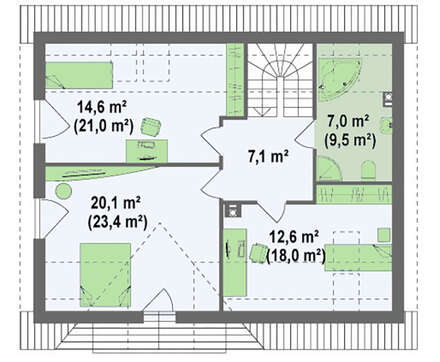 Проект дома с дневной зоной