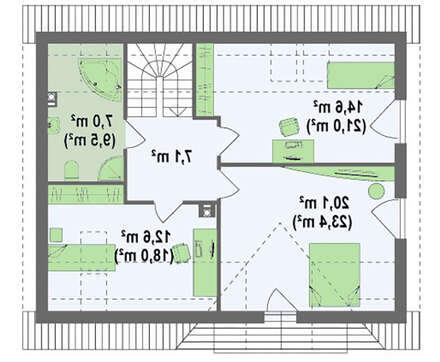 Проект дома с дневной зоной