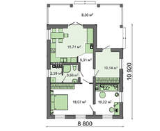 Проект компактного загородного дома для летнего проживания