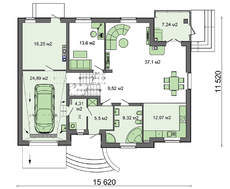 Проект живописного дома с оригинальным экстерьером