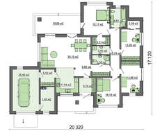 Схема строительства 1 этажного привлекательного дома