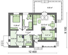 Проект компактного дачного домика