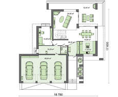 Проект коттеджа в современном минимализме