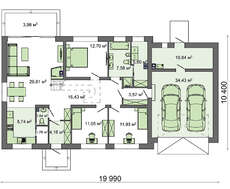 Проект европейского дома с французскими балконами