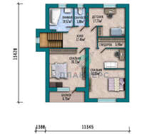 План о дома с балконом и террасой площадью 212 кв.м