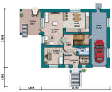 Проект восхитительного особняка площадью 436 кв. м со встроенным гаражом