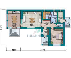 Красивый загородный дом для отдыха с одной спальней