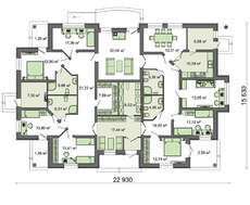 Проект минигостиницы площадью 248 кв.м