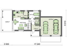 Проект двухэтажного дома в стиле минимализма площадью 173 кв. м