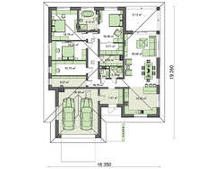 Красивый коттедж, отделанный фасадными панелями темно-серого цвета