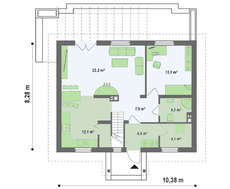 Проект уютного дома с дополнительной комнатой