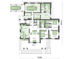 Стильный европейский дом, облицованный фасадными панелями и декоративным камнем