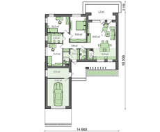 Одноэтажный стильный дом