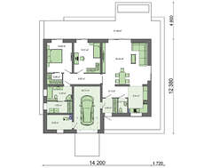 Красивый одноэтажный дом 4M1497