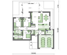 Проект современного коттеджа с плоской крышей
