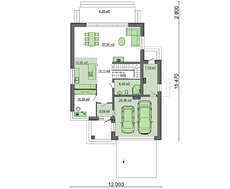 Проект двухэтажного дома площадью 246 кв.м. с цокольным этажом