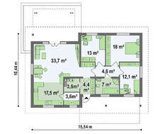 Проект загородного коттеджа с многоскатной крышей