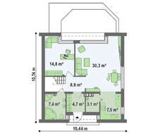 Проект современного недорогого и уютного светлого дома в России