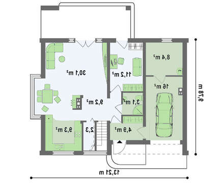Проект комфортного коттеджа с гаражом