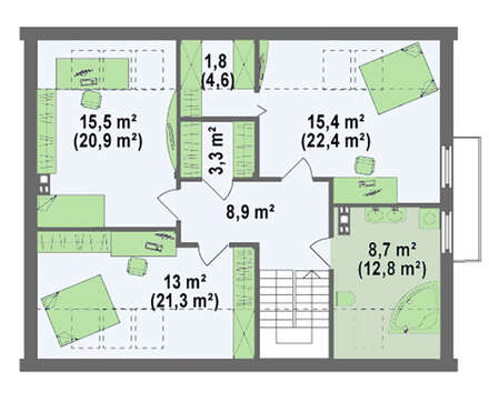 Проект комфортного коттеджа с гаражом