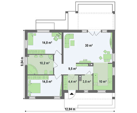 Проект недорогого энергосберегающего современного дома