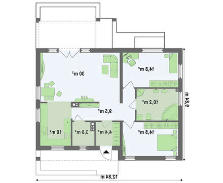 Проект недорогого энергосберегающего современного дома