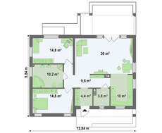 Проект недорогого энергосберегающего современного дома