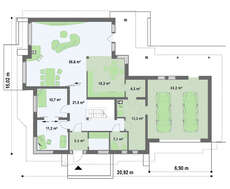Проект элегантного особняка с гаражом для двух автомобилей