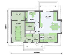 Проект дома с гаражом