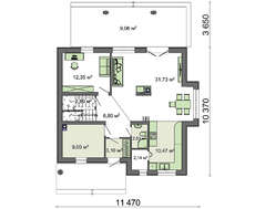 Проект коттеджа с красивой мансардой
