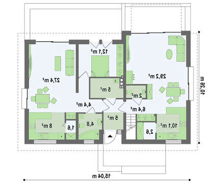 Проект коттеджа на две семьи
