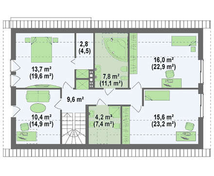 Проект коттеджа на две семьи