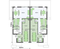 Современный стильный дом на две семьи