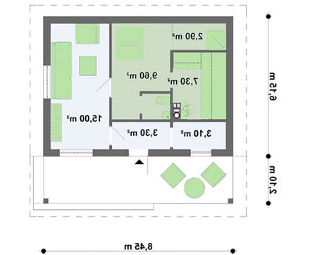Проект удобной бани с террасой