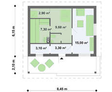 Проект удобной бани с террасой