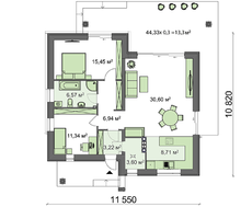Проект небольшого дома хай-тек