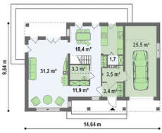 Проект дома с оригинальной крышей