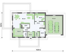 Проект двухэтажного современного дома с баней