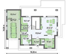 Проект классического двухэтажного дома