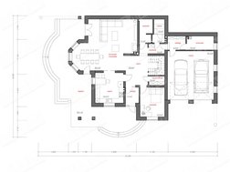 Проект коттеджа с баней и мансардой