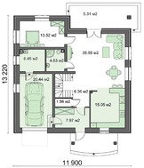 Проект красивого коттеджа с кирпичным фасадом